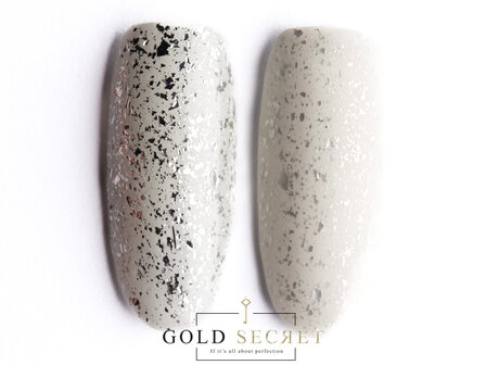 gold secret top coat flakes silver