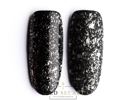 gold secret top coat flakes silver