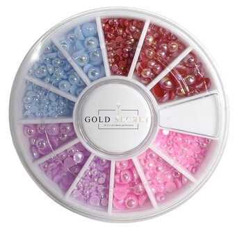 Gold Secret Parels Rood,Roos,Blauw,Paars