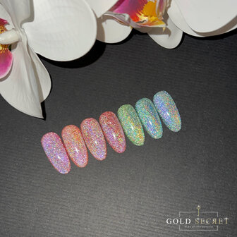 Gold Secret neon star met cat eye holo