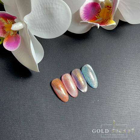 gold secret gel polish mermaid met cat eye 1