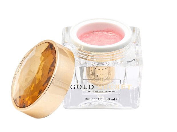 Gold Secret Builder Gel Glitter