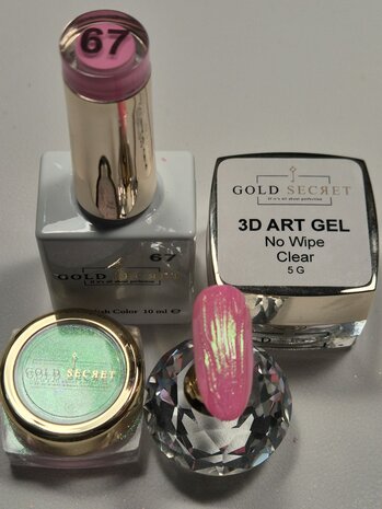 Gold Secret 3D Art Gel No Wipe Clear